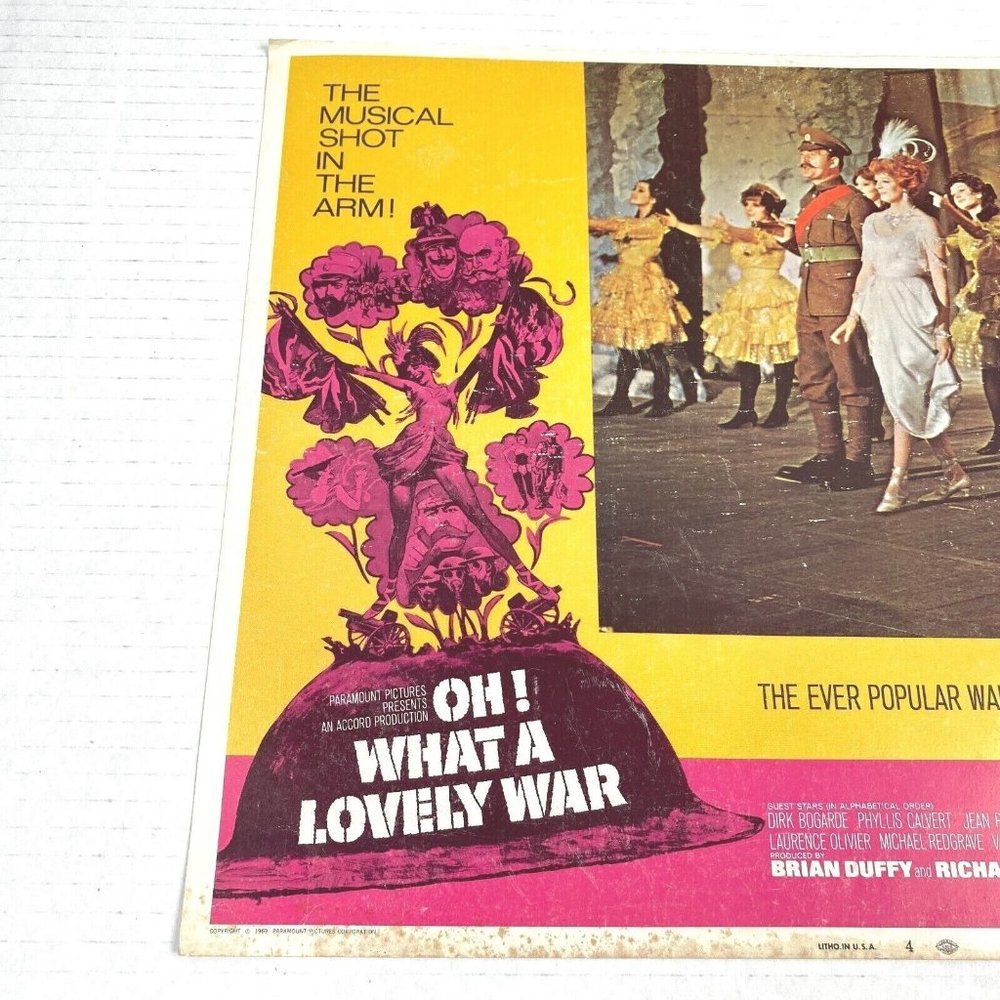 Oh! What a Lovely War 1969 Lobby Card Movie Poster Musical Richard‎ Attenborough - Picture 2 of 6